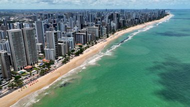 Pernambuco Brezilya 'nın kuzeydoğusundaki Recife' de Skyline. Şehir merkezi arka planı. Şehir Bölgesi. Metropolitan Binaları. Pernambuco Brezilya 'daki Recife' de Kuzeydoğu Brezilya Skyline.
