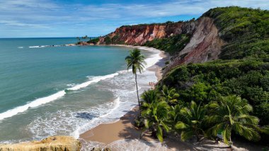 Paraiba Brezilya 'nın kuzeydoğusundaki Conde' de Skyline. Seyahat belgesi. Doğa Arkaplanı. Açık hava Yüksek Açı Görünümü. Kuzeydoğu Brezilya Paraiba Brezilya 'da Conde' de Skyline.