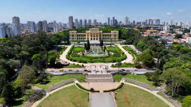Sao Paulo Skyline Sao Paulo Brezilya 'daki Ipiranga Müzesinde. Anıt Boş Vakti. Flag City 'de. Sao Paulo Brezilya 'daki Ipiranga Müzesi. Trafik Anıtı. Heykel Şehri.