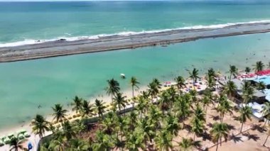 Brezilya 'nın kuzeydoğusundaki Pernambuco Brezilya' daki Tavukların Limanı 'nda Skyline. Doğa manzarası. Paradisiac Manzarası. Seyahat güzergahı. Pernambuco Brezilya 'da Tavukların Limanında Kuzeydoğu Brezilya Skyline.