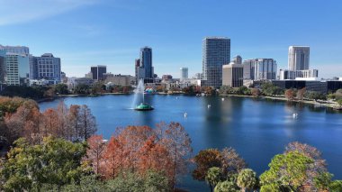 Orlando Skyline Orlando, Florida Birleşik Devletleri. Şehir merkezindeki şehir manzarası. Kurumsal Binalar Arkaplanı. Orlando Florida Birleşik Devletleri 'nde. High Rise Binaları. İş Bölgesi.