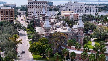 Henry Plant Museum In Florida United States. Downtown Landscape. Stunning Cityscape. Museum Tower. Henry Plant Museum In Florida United States. Metropolitan Scenery. Florida Skyline. clipart