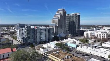 Orlando Skyline Orlando, Florida Birleşik Devletleri. Şehir merkezindeki şehir manzarası. Kurumsal Binalar Arkaplanı. Orlando Florida Birleşik Devletleri 'nde. High Rise Binaları. İş Bölgesi.
