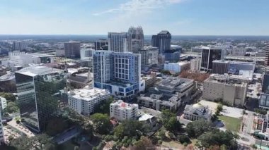 Orlando Skyline Orlando, Florida Birleşik Devletleri. Şehir merkezindeki şehir manzarası. Kurumsal Binalar Arkaplanı. Orlando Florida Birleşik Devletleri 'nde. High Rise Binaları. İş Bölgesi.