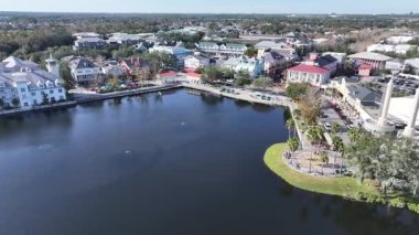 Florida Birleşik Devletleri 'nde Skyline' ı kutluyoruz. Lakeside Parkı. Front Caddesi Manzarası. Florida Birleşik Devletleri 'nde kutlama. Şehir merkezinde. Eğlence Mekânı. Florida Kutlaması.