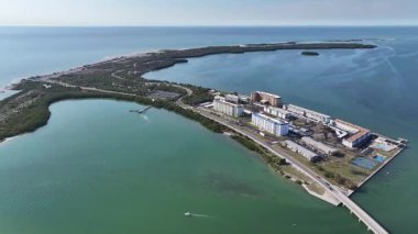 Florida 'daki Clearwater' da balayı parkı. Doğa Park Peyzajı. Paradisiac Manzarası. Waterfront Sahil Parkı. Florida 'da, Clearwater' daki Balayı Parkı.