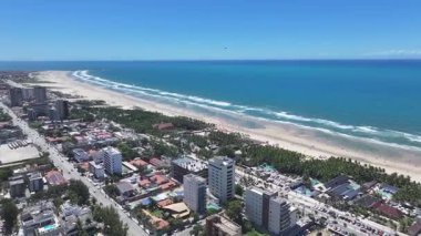 Ceara Brezilya 'daki Fortaleza' da Gelecek Plajı. Sahil Skyline. Şehir merkezinde. Modern Highrise Binaları. Ceara Brezilya 'daki Fortaleza' da Gelecek Plajı. Göz kamaştırıcı manzara. Brezilya Kuzeydoğu.