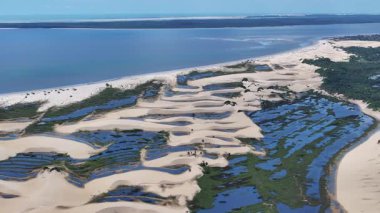 Maranhao Brezilya 'daki Tutoia Köyü. En Büyük Nehir Deltası. Kıyı Kenti manzarası. Maranhao 'daki Tutoia Köyü. Riverside Sahnesi. Doğa Arkaplanı. Seyahat güzergahı. Brezilya Kuzeydoğu.