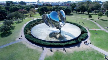Buenos Aires Arjantin 'de Buenos Aires Skyline. Ünlü Botanik Bahçesi şehri geziyor. Altyapı Skyline Panoramic City View Awesome. Altyapı Şehir Manzarası.