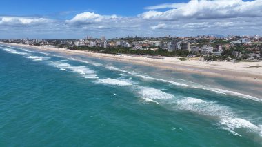 Ceara Brezilya 'daki Fortaleza' da Gelecek Plajı. Şehir merkezindeki şehir manzarası. Şehir Plajı. Coastal Highrise Binaları. Ceara Brezilya 'daki Fortaleza' da Gelecek Plajı. Shore Caddesi. Brezilya Kuzeydoğu.