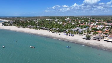 Barra Grande, Brezilya 'da, Cajueiro Da Praia' da. Plaj manzarası. Doğa Deniz Burnu. Tatil Tatilleri. Barra Grande, Brezilya 'da, Cajueiro Da Praia' da. Yaz Seyahati.