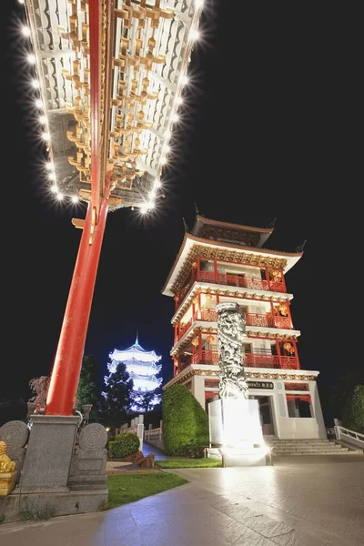 2022年12月10日タイ スファンブリ スファンブリ県 天龍公園と市柱神社のナイジェーシーン — ストック写真