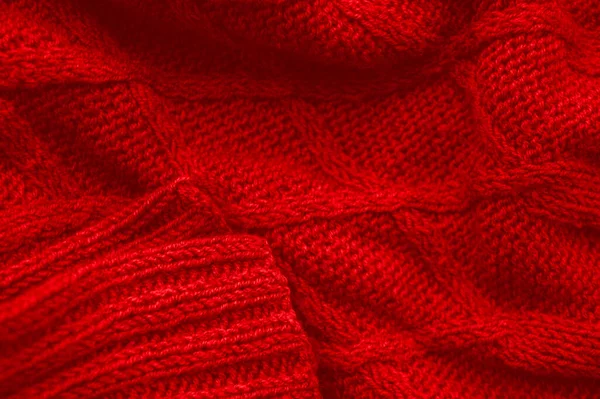 Részlet Kötött Gyapjú Vintage Szőtt Textúra Cotton Knitwear Ünnepi Háttér — Stock Fotó