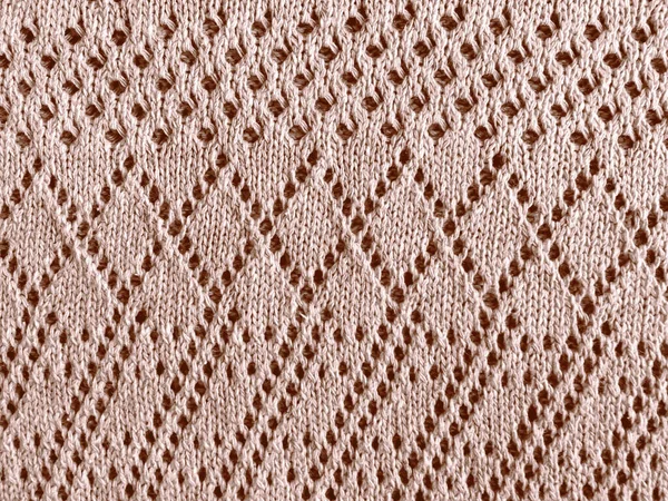Beige Texture Knitted Fabric 인쇄소 Knitwear Detail Background 약자이다 스칸디나비아 — 스톡 사진