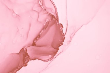 Bahar Şatafatlı Mermer. Akrilik İllüstrasyon. Sanat Dalga Şablonu. Soyut Damlalar. Zarif Sıvı Boyama. Alkol Pembe Mermer. Altın duvar kağıdı. Yağlı Grunge dokusu. Ölümcül Sıvı Mermer.