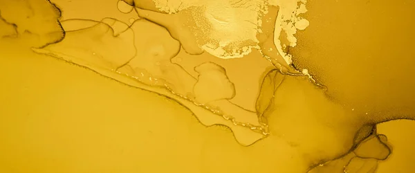 Gold Fluid Art. Marble Abstract Background. Alcohol Ink Effect. Liquid Paint. Fluid Art. Modern Flow Illustration. Yellow Watercolor Drops. Golden Acrylic Oil Wallpaper. Abstract Fluid Art.