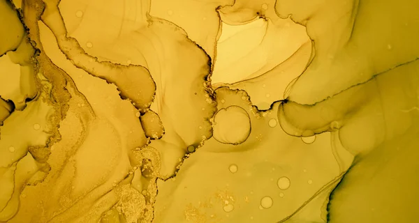 Gold Fluid Art. Abstract Marble Illustration. Alcohol Ink Design. Liquid Pattern. Fluid Art. Creative Flow Wallpaper. Glitter Watercolor Paper. Yellow Acrylic Oil Background. Marble Fluid Art.
