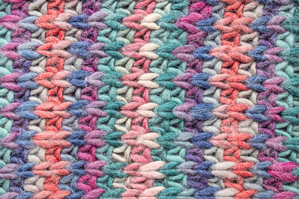 Knitted Texture Organic Wool Pattern Knitwear Winter Pullover Fiber Knitting — Stock Photo, Image