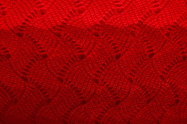 Fiber Abstract Wool. Organic Woven Pullover. Macro Jacquard Winter Background. Knitted Wool. Red Weave Thread. Scandinavian Xmas Jumper. Closeup Print Embroidery. Linen Knitted Fabric.