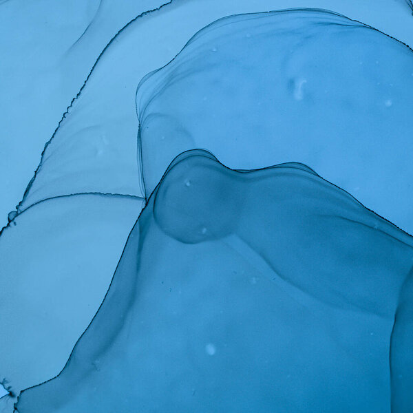 Ink Colours Mix. Fluid Wave Background. Indigo Abstract Design. Ink Colours Mix Water. Art Alcohol Texture. Ethereal Gradient Splash. Airy Light Painting. Blue Oil Print. Liquid Mixing Inks.