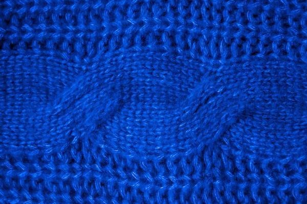 リネン編みテクスチャ 概要織物を織る ジャカード ウォーム プルオーバー 背景にニット 構造スレッド 北欧の冬の布 マクロ再生カシミア 柔らかいニットのテクスチャ — ストック写真