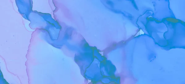 グラデーションインクの汚れパターン ピンクパステル流体水 パステルフロースプラッシュ 青色パステル流体液体 水彩画壁紙 ピンクの水彩波壁紙 ファッションインク汚れ大理石 — ストック写真
