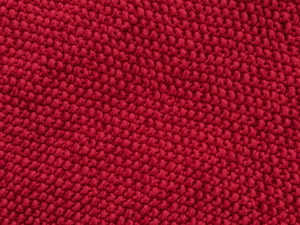 Xmas Knitting Pattern. Vintage Cotton Jumper. Macro Nordic Material. Christmas Knitted Texture. Organic Wool Textile. Closeup Handmade Thread Wallpaper. Red Xmas Knitted Background.