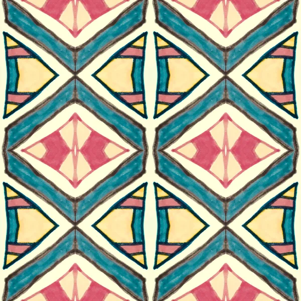 美国模式 秘鲁纺织品设计 古老的民族风格 艺术部落肚脐印 无缝隙的阿兹特克背景 手绘玛雅饰 Grunge美国模式 — 图库照片