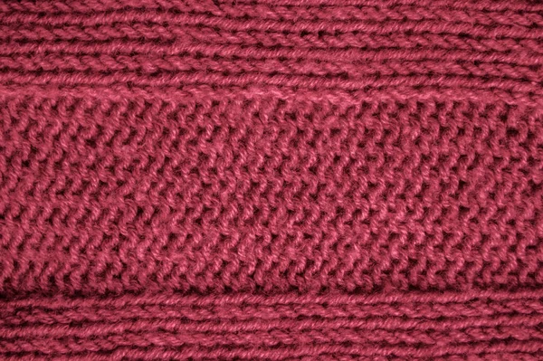 Detail Knitted Wool. Organic Woven Design. Fiber Handmade Xmas Background. Closeup Abstract Wool. Red Linen Thread. Scandinavian Christmas Blanket. Weave Yarn Cashmere. Knitted Fabric.