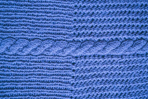 Weave Knitted Blanket. Organic Wool Fabric. Knitwear Christmas Background. Linen Knitted Blanket. Blue Cotton Thread. Scandinavian Winter Yarn. Soft Scarf Cashmere. Knitted Sweater.