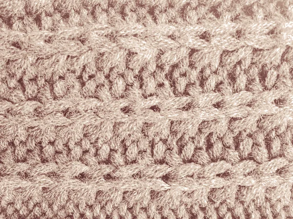 Beige Jacquard Knitting. Warm Wool Pullover. Knitwear Closeup Background. Texture Knitted Fabric. Scandinavian Linen Embroidery. Organic Cotton Thread. Vintage Handmade Blanket. Woven Fabrics.