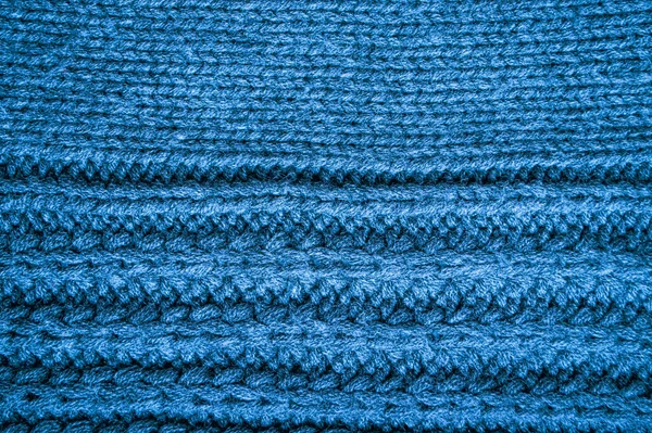 Linen Knitted Blanket. Vintage Wool Pullover. Knitwear Christmas Background. Soft Knitted Sweater. Blue Structure Thread. Nordic Holiday Jumper. Detail Print Garment. Knitted Sweater.