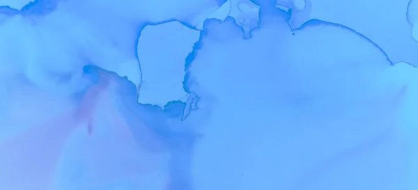 Современный Чернильный Мрамор Blue Pastel Flow Liquid Пастельная Вода Розовая — стоковое фото