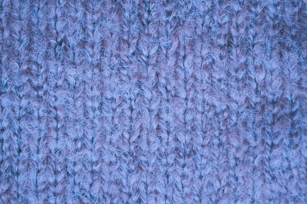 Fiber Knitted Sweater. Abstract Wool Pullover. Handmade Holiday Background. Structure Knitted Blanket. Blue Macro Thread. Scandinavian Xmas Cloth. Cotton Plaid Embroidery. Knitted Sweater.