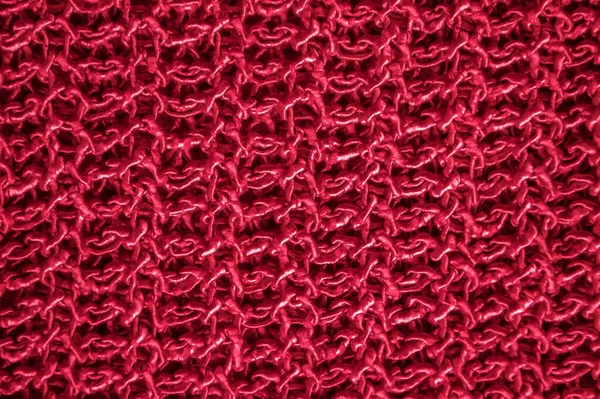Lin Stickat Tyg Vintage Woven Texture Makro Handgjorda Jul Bakgrund — Stockfoto