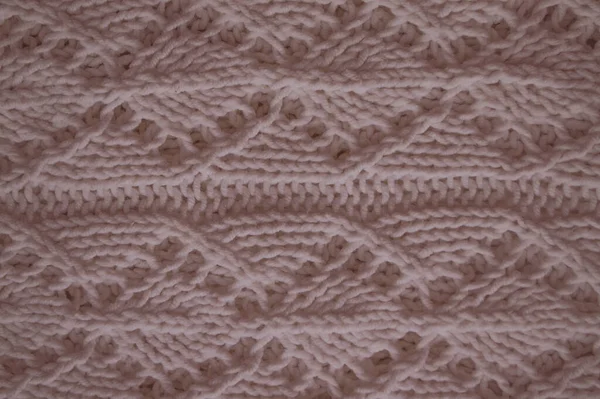 Knitted Texture Organic Wool Pattern Jacquard Winter Background Closeup Knitting — Stock Photo, Image