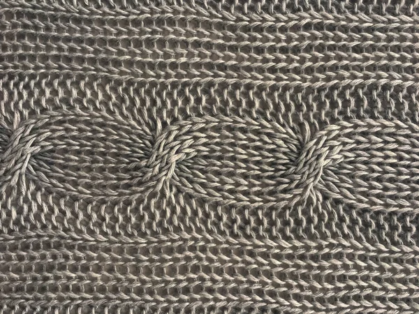 Vintage Tricotado Ornamento Xmas Wool Print Malha Algodão Fundo Ornamento — Fotografia de Stock