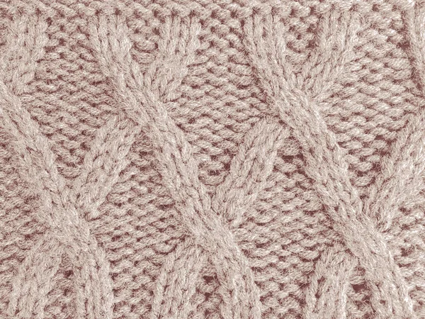 Beige Texture Gestrickter Stoff Weihnachten Wolle Textil Strickwaren Weave Hintergrund — Stockfoto