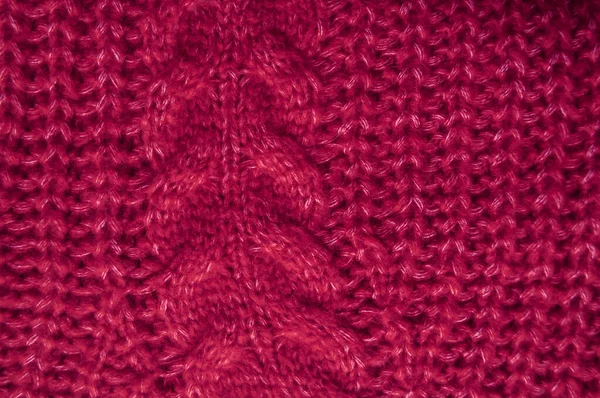 Knitted Fabric 유기농 오븐스 위터에 Fiber Jacquard Winter Background 방망이 — 스톡 사진