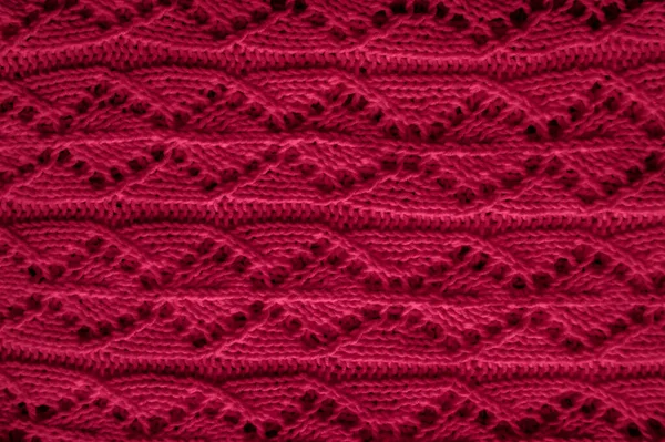 Knitted Wool Organic Woven Pattern Macro Knitwear Christmas Background Cotton — Stock Photo, Image