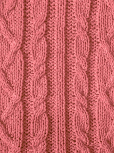 圣诞节编织的背景 复古羊绒套衫 服装针织物丝绒羊绒 圣诞针织面料 摘要线印 柔软的北欧刺绣 红色圣诞针织图案 — 图库照片