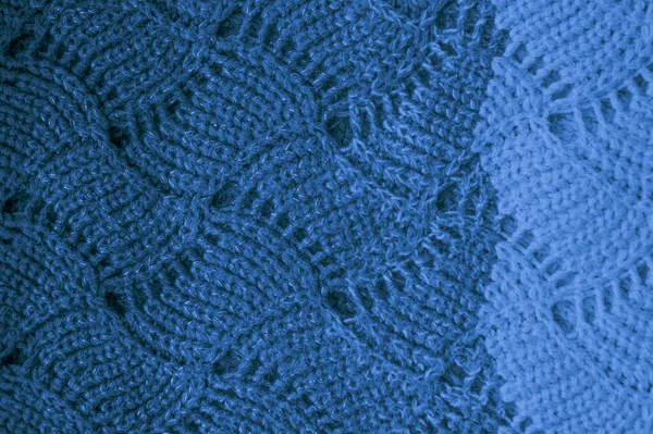 Closeup Knitted Blanket. Vintage Wool Texture. Knitwear Winter Background. Knitted Sweater. Blue Fiber Thread. Nordic Christmas Print. Cotton Scarf Wallpaper. Linen Knitted Blanket.