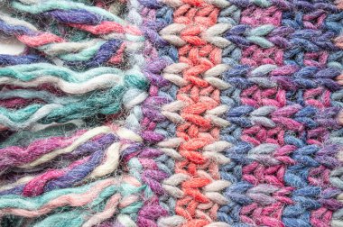 Makro örgü dokusu. Soyut yün süveter. Örgü Kış Kumaşı. Yakından örülmüş doku. Yapı ipliği. İskandinav Noel Battaniyesi. Jumper kaşmir dokuması. Örgü Arkaplan.