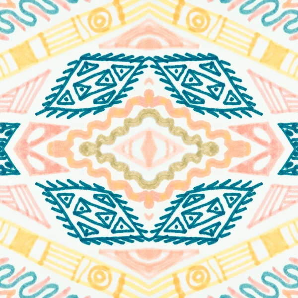 マヤのシームレスな背景 グランジ アステック プリント 生地のためのメキシコパターン マヤの幾何学的背景 ヴィンテージアメリカインディアンのテクスチャ ネイティブ デザインの概要 — ストック写真