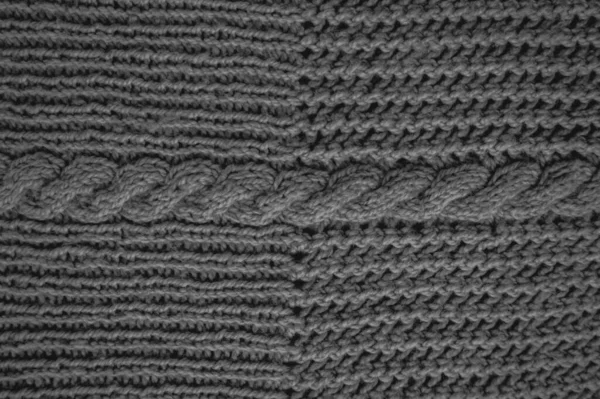 Musterstrick Vorhanden Vintage Wool Texture Baumwollstrickwaren Warmen Hintergrund Makromusterstrick Vorhanden — Stockfoto