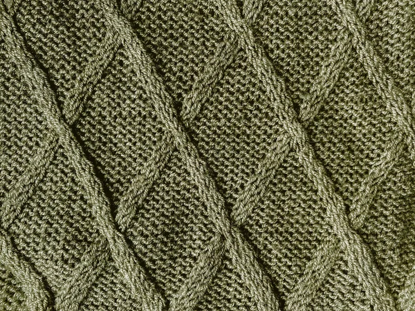 화덕을 만들어 손으로 만든다 Knitted Texture 클로즈업한다 스칸디나비아 Xmas Jumper — 스톡 사진