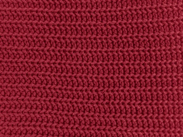 クリスマスニットのテクスチャ 概要繊維スカーフ 暖かい北欧カシミア Xmasニットの背景 オーガニック織のプルオーバー 詳細ジャカード糸刺繍 赤いXmasのニットパターン — ストック写真