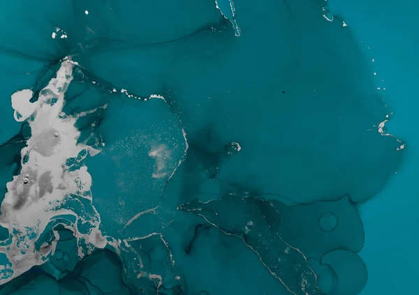 Farbe Ocean Waves Moderne Green Liquid Illustration Blaues Ozeanwasser Auf — Stockfoto