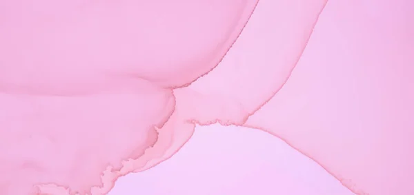 女性用インクウォッシュパステル 液体イラスト 流体設計 アクリルドロップ 高級アートプリント アルコール水洗浄 ピンクの背景 現代の大理石の絵画 水彩水墨画パステル — ストック写真