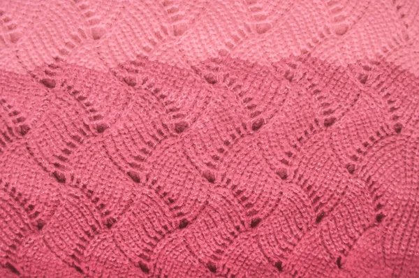 亚麻针织羊毛 有机编织机毛衣 宏观手工制作的假日背景 服装针织面料 红色结构螺纹 斯堪的纳维亚圣诞地毯 纤维帆布服装 摘要羊毛 — 图库照片